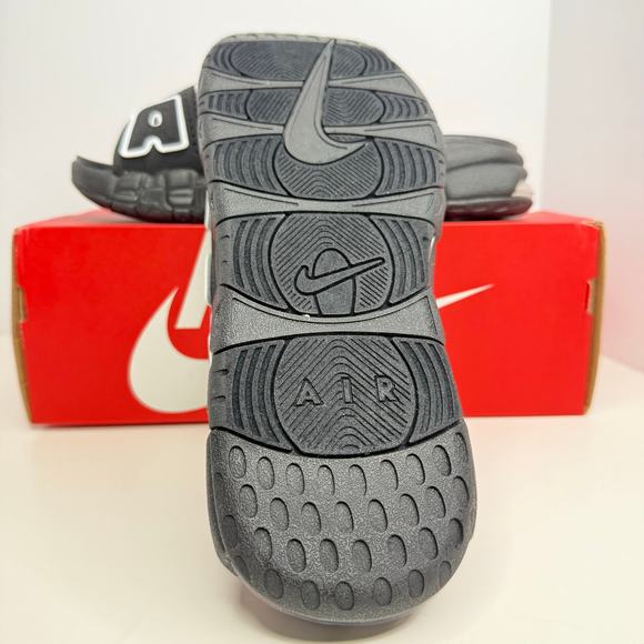 Nike Air More Uptempo Slide NA Black White Size 14 Men - Picture 3 of 8